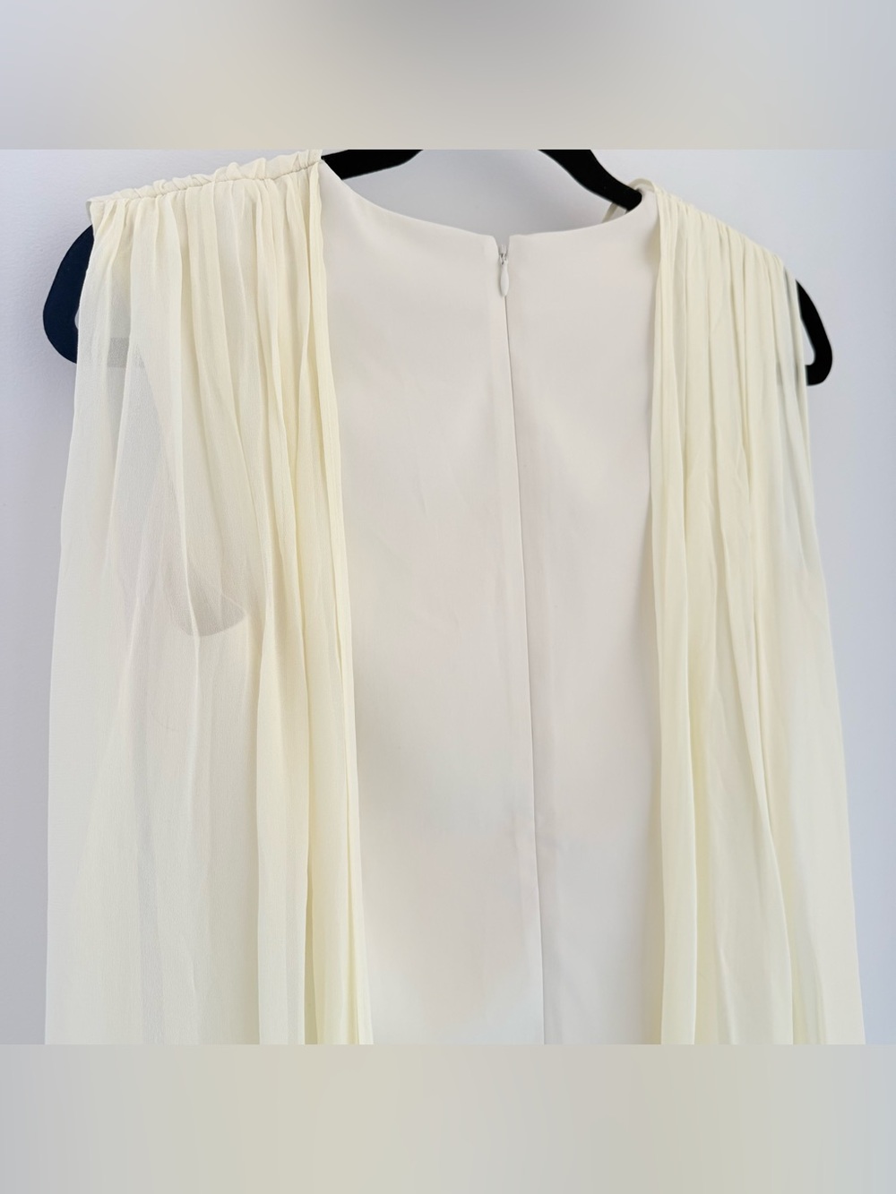 POSSE - Cream Solene Mini Dress with Draped Neck - Picture 8 of 10